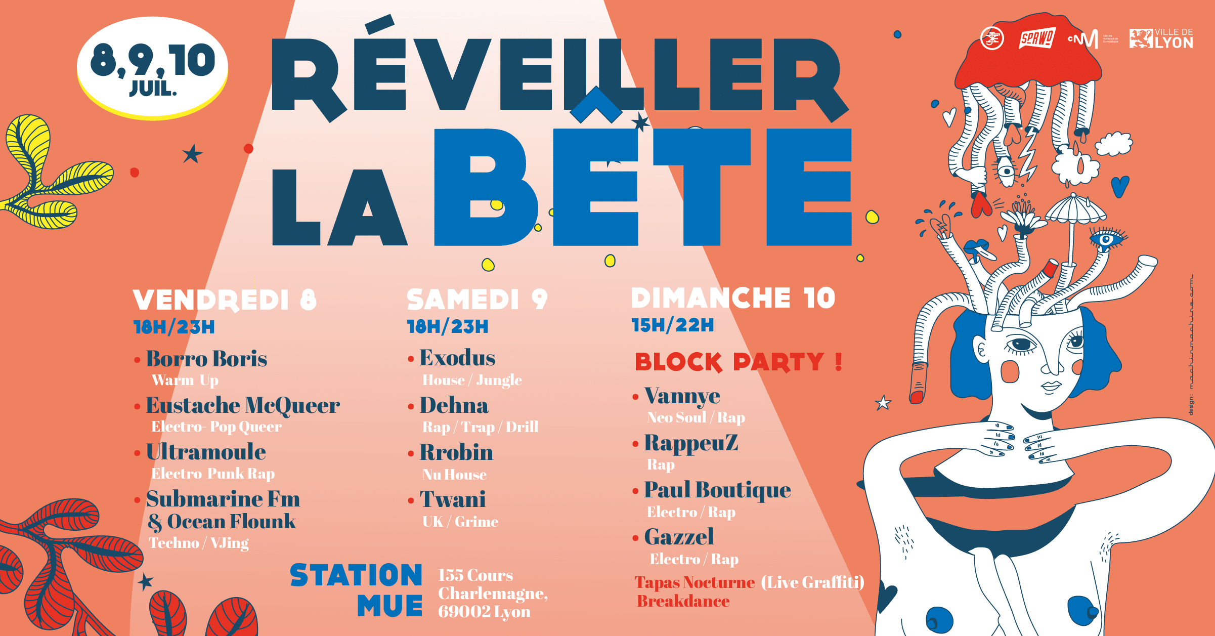 Station mue, réveiller la bête, festival lyon, juillet