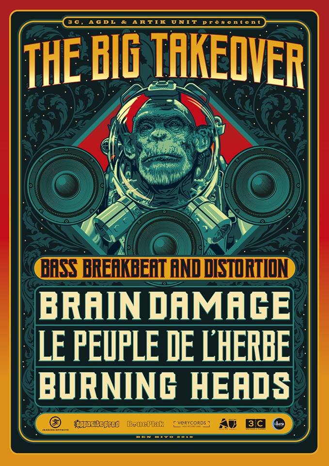 “The Big Takeover”, Brain Damage, Le Peuple de l’Herbe et Burning Heads sur une même scène