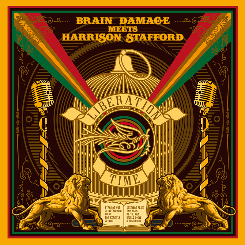 BRAIN DAMAGE MEETS HARRISON STAFFORD : “Liberation Time” Double Vinyle Gatefold !